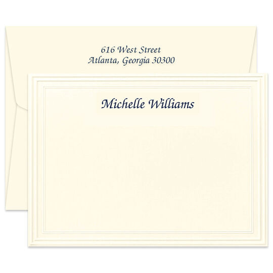 Triple Thick Studio Tradition Flat Note Cards - Raised Ink